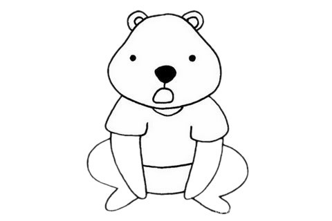 卡通北极熊简笔画步骤图解教程及图片大全