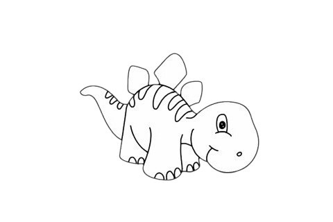 [恐龙画法]沱江龙简笔画步骤教程及图片大全