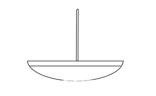 彩色帆船简笔画画法步骤图片教程