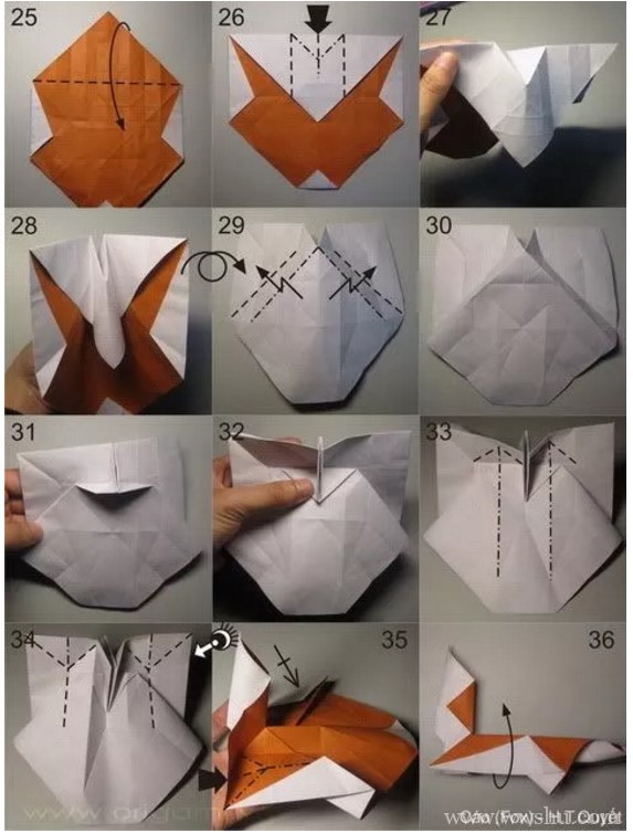折纸大全 动物折纸作品 朋友圈办公室的新技能