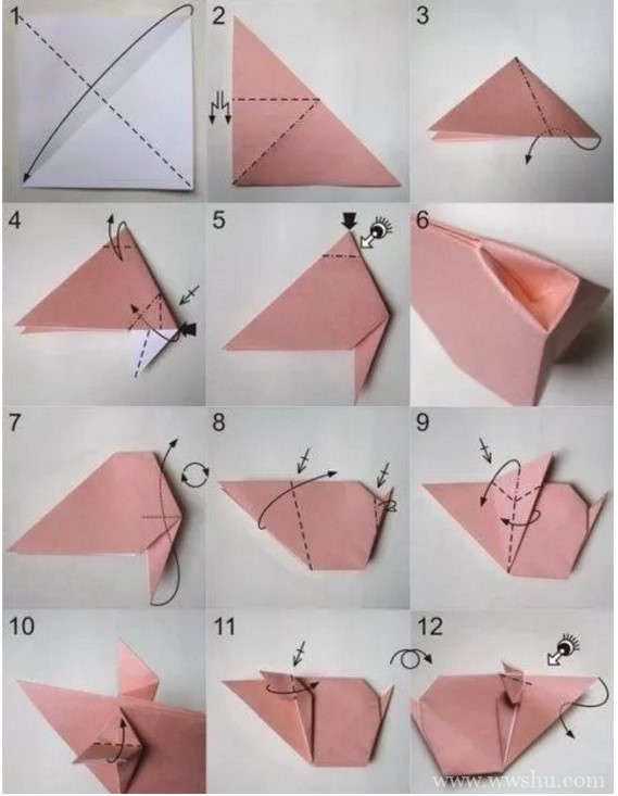 折纸大全 动物折纸作品 朋友圈办公室的新技能